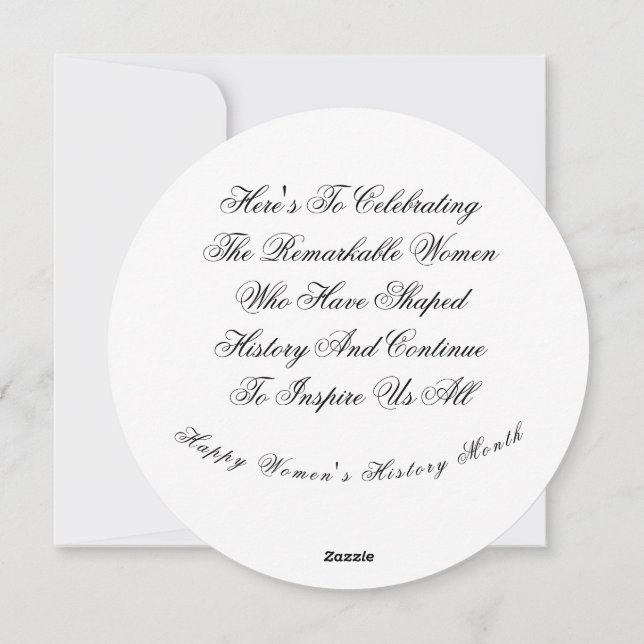 Count Her In: Women's History Flat Holiday Card (Back)