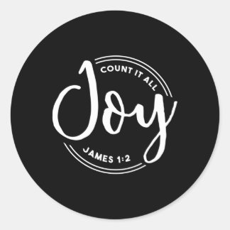 Count It All Joy Christian Classic Round Sticker