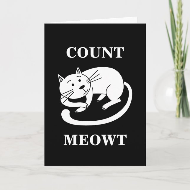 Count Meowt Kitty Funny Cat Pun Card (Front)