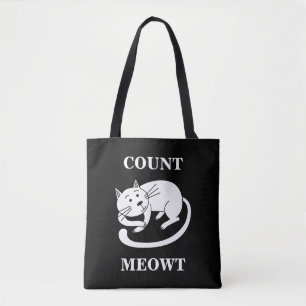 Count Meowt Kitty Funny Cat Pun Tote Bag