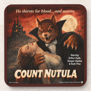 Count Nutula Retro Movie Parody Coaster