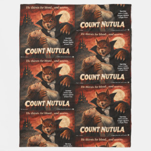 Count Nutula Retro Movie Parody Fleece Blanket