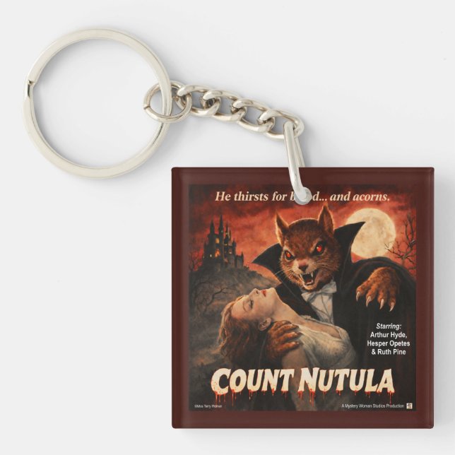 Count Nutula Retro Movie Parody Key Ring (Front)