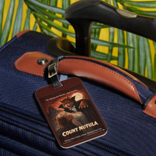 Count Nutula Retro Movie Parody Luggage Tag