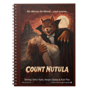 Count Nutula Retro Movie Parody Notebook