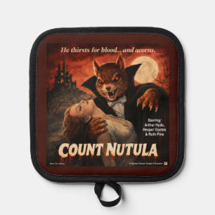 Count Nutula Retro Movie Parody Pot Holder