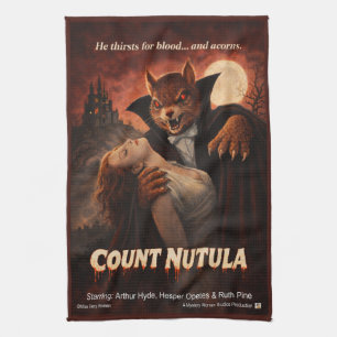 Count Nutula Retro Movie Parody Tea Towel