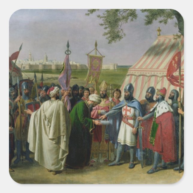 Count of Tripoli accepting the Surrender Square Sticker (Front)