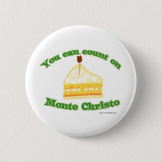 Count on Monte Christo 6 Cm Round Badge (Front)
