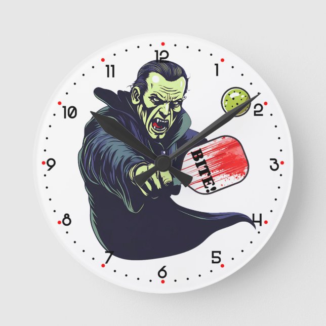 Count Picklecula Pickleball  Round Clock (Front)