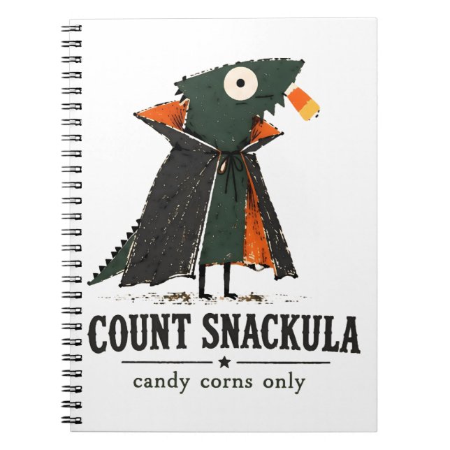 Count Snackula Bearded Dragon Art Notebook (Front)