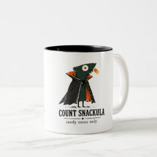 Count Snackula Bearded Dragon Art Two-Tone Coffee Mug