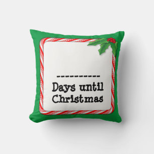 Count the Days Until Christmas Cushion