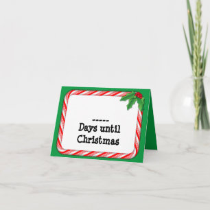 Count the Days Until Christmas Holiday Card