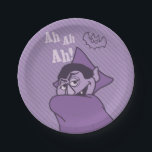 Count von Count - Ah Ah Ah! Paper Plate<br><div class="desc">Have a happy Halloween with this Count von Count - Ah Ah Ah! graphic!       This item is recommended for ages 2 . ©  2014 Sesame Workshop. www.sesamestreet.org</div>