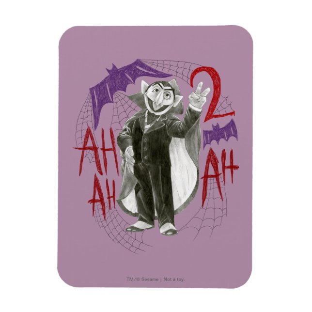 Count von Count B&W Sketch Drawing Magnet (Vertical)