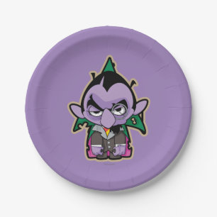 Count von Count Zombie Paper Plate