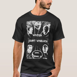 COUNT WARLOCK Horror Host WOFL Orlando T-Shirt