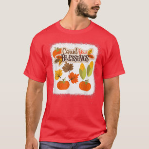 Count Your Blessings Harvest Fall Thanksgiving T-Shirt