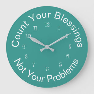 Count Your Blessings Inspirational Wall Clocks