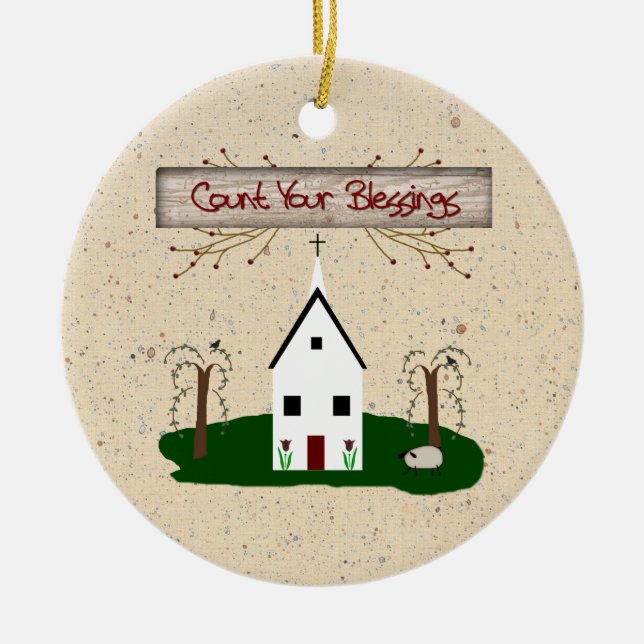 Count Your Blessings Ornament (Front)