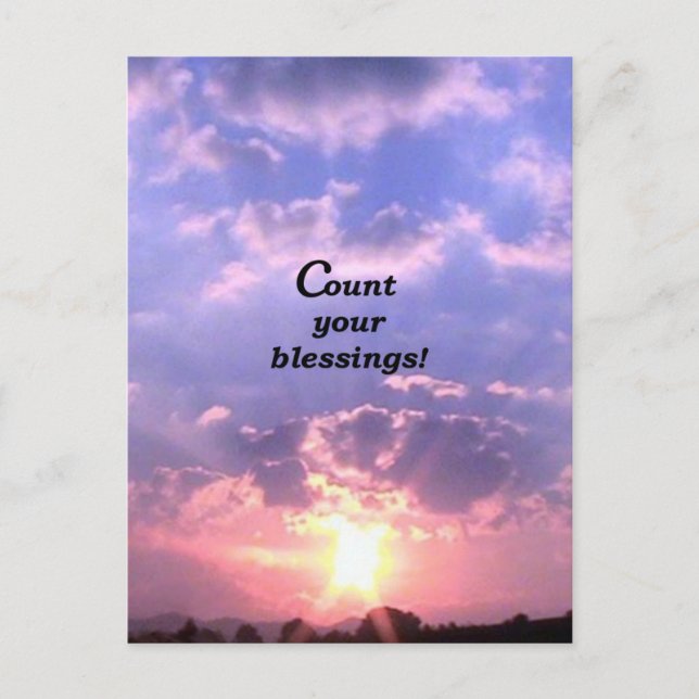 Count Your Blessings! Postcard (Front)