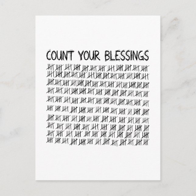Count Your Blessings Postcard (Front)