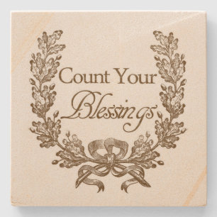Count Your Blessings Stone Coaster