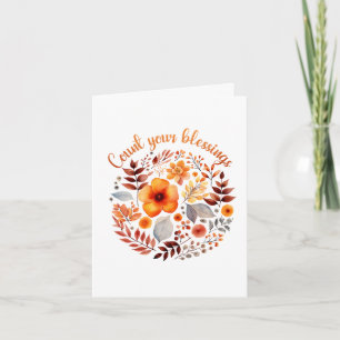 Count Your Blessings – Thanksgiving Thank You Card