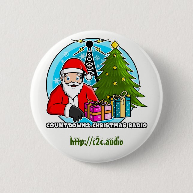 Countdown2.Christmas Radio Round Button (Front)