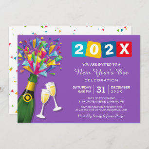 Countdown Celebration Cheers New Year's Eve Party Invitation