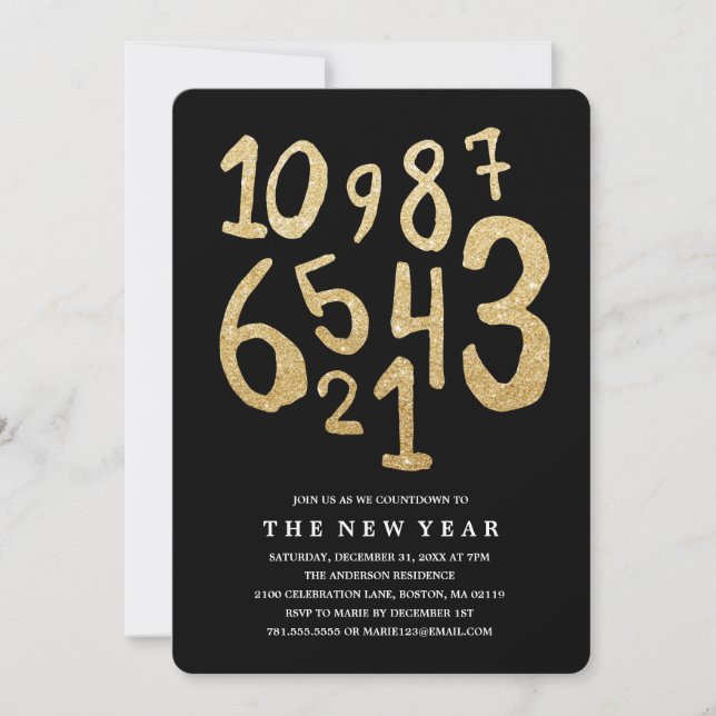 Countdown | New Year's Eve Party Invitation (Front)