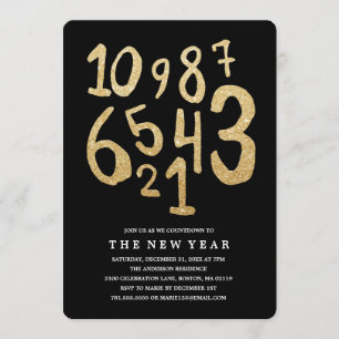 Countdown   New Year's Eve Party Invitation