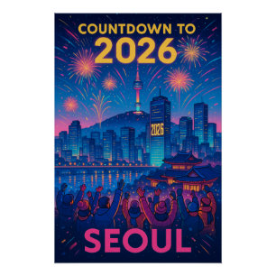Countdown to 2026 in Seoul, South Korea Poster