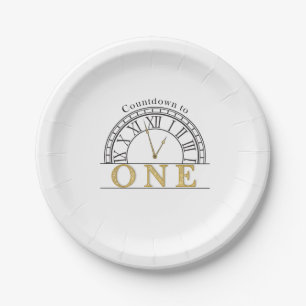 Countdown to One Shower/Party  Paper Plate