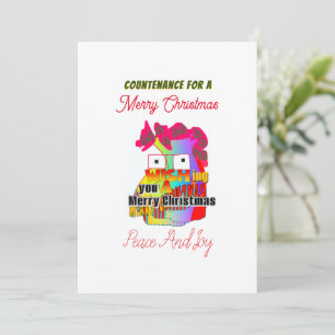Countenance For A Merry Christmas Peace Joy Holiday Card