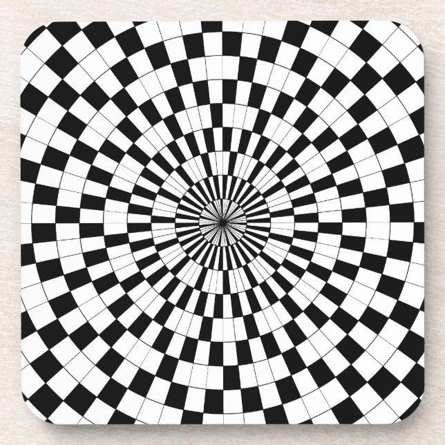 Counter Spirals by Kenneth Yoncich Coaster (Front)