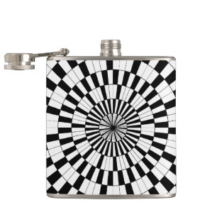 Counter Spirals by Kenneth Yoncich Hip Flask