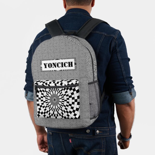 Counter Spirals by Kenneth Yoncich Printed Backpack (Insitu (Model))