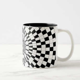 Counter Spirals by Kenneth Yoncich Two-Tone Coffee Mug