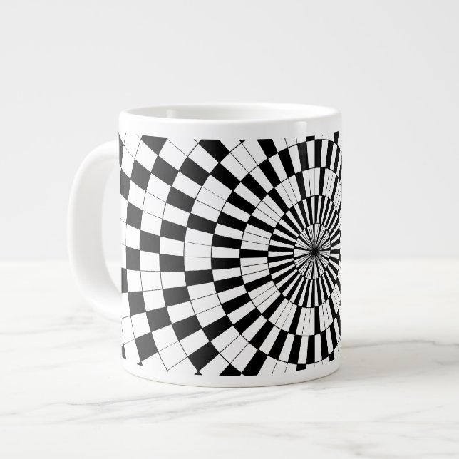 Counter Spirals Large Coffee Mug (Front Left)
