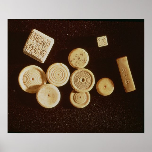 Counters and dice, Gallo-Roman Poster (Front)