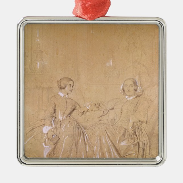Countess Charles d'Agoult and her daughter Metal Tree Decoration (Front)
