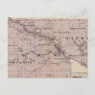 Counties of Brown and Nicollet, Minnesota Postcard