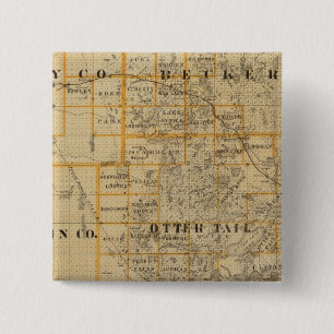 Counties of Clay, Wilkin, Becker, Minnesota 15 Cm Square Badge