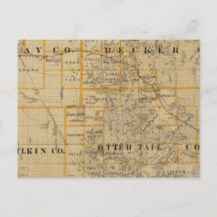 Counties of Clay, Wilkin, Becker, Minnesota Postcard