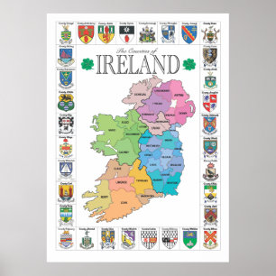 Counties of Ireland Poster