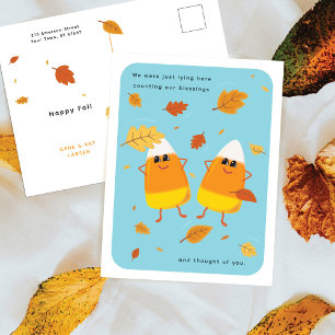 Counting Blessings   Sky Blue Candy Corn Fall Card