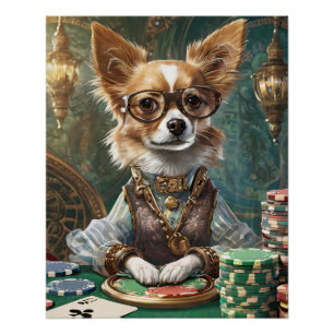 Counting Cards, Steampunk Chihuahua Poker Boss Poster