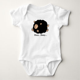 Counting funny sheep to fall asleep baby bodysuit